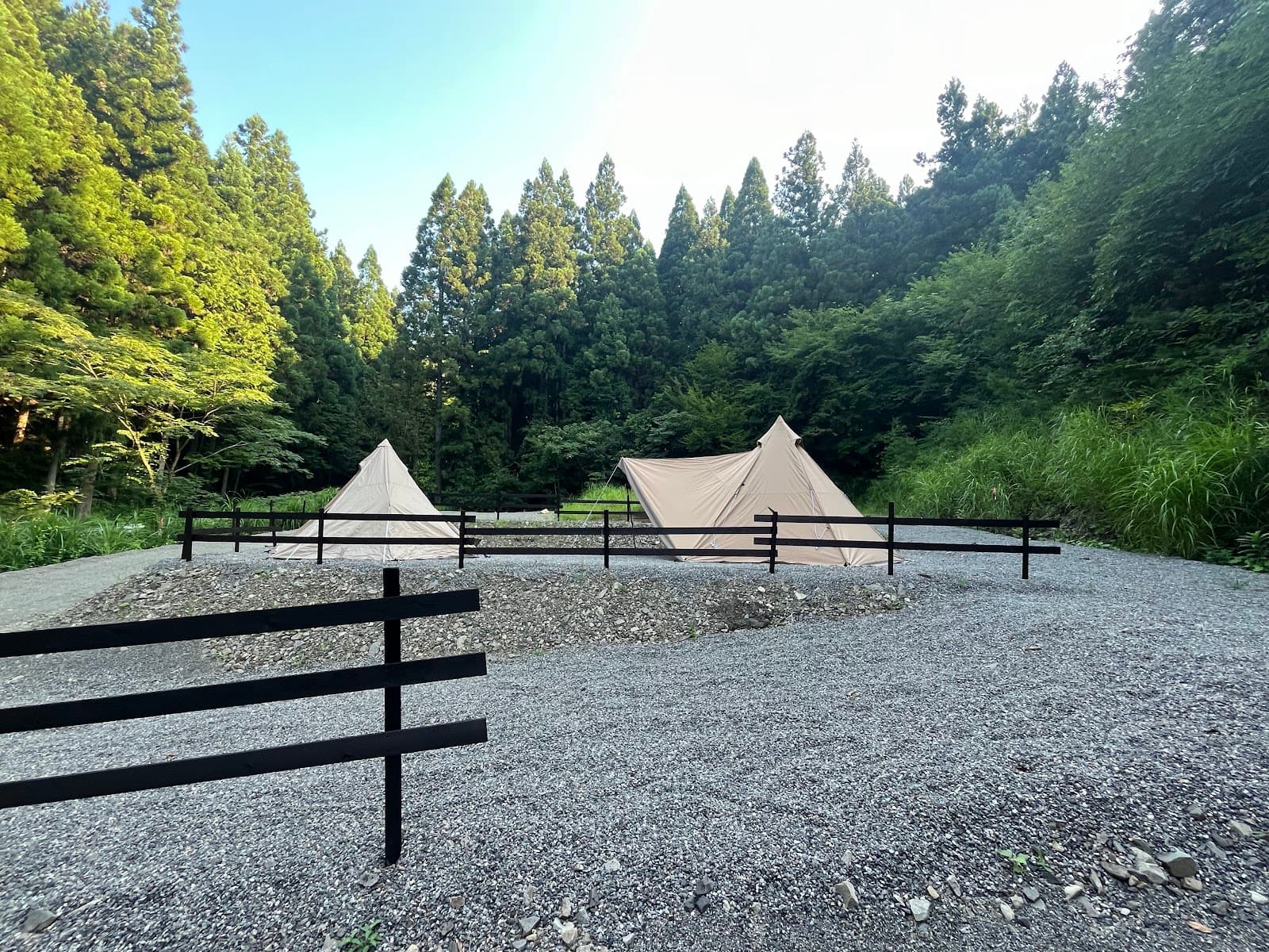 かくれやま しろとり Camp site