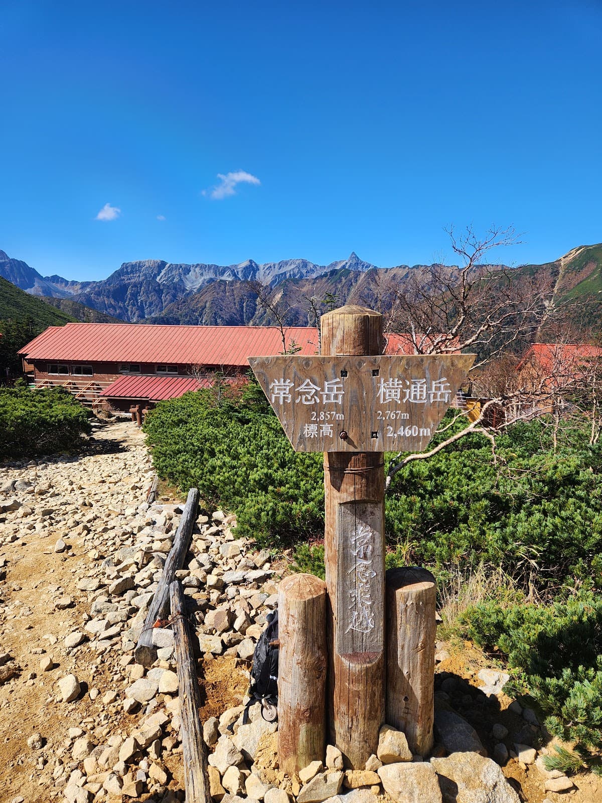 常念小屋 テン場
