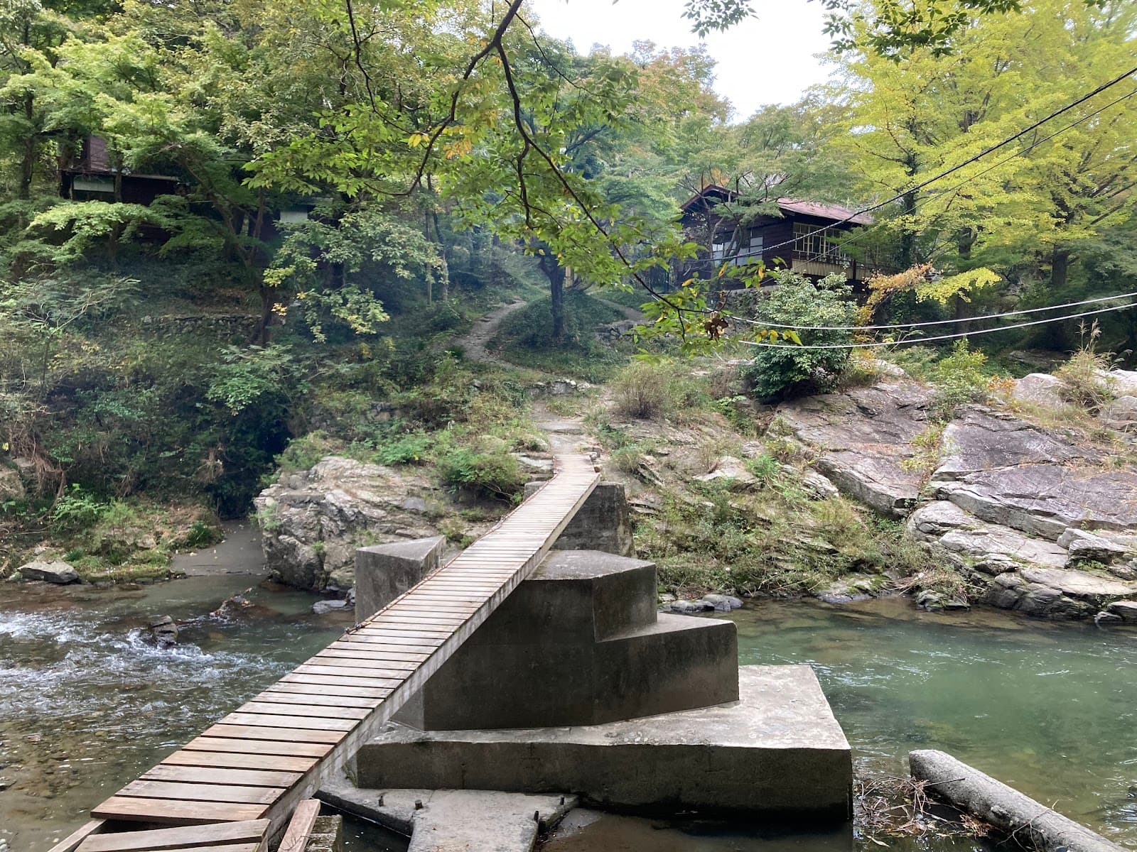 嵐山渓谷 規川 月川壮キャンプ場付近